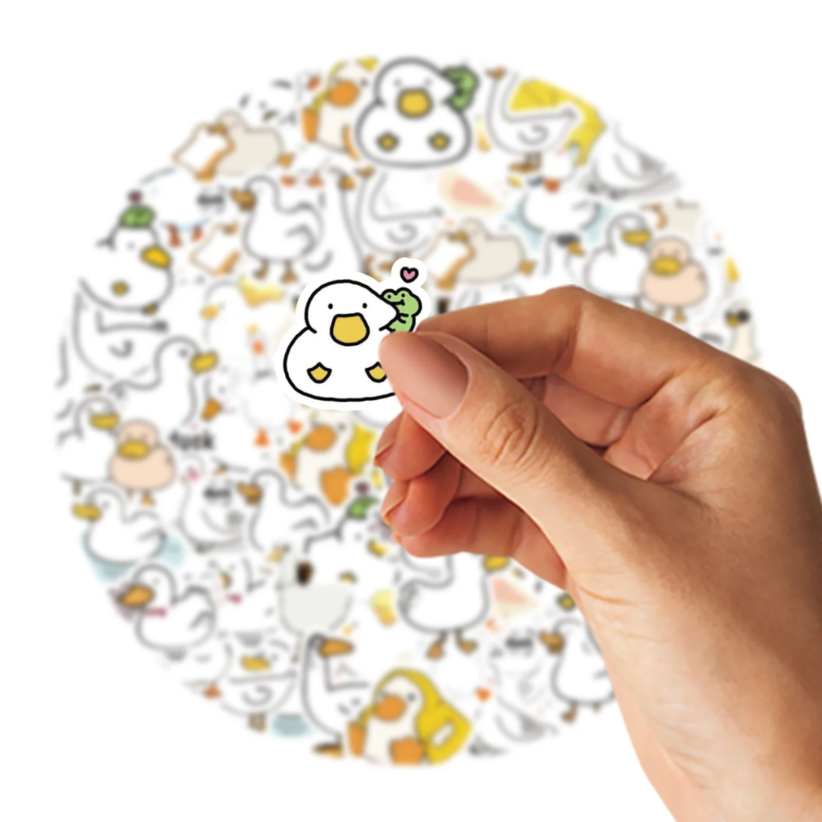 50pcs Cute Duckling Cartoon Graffiti Stickers Decorated Notebook Water Cup Diary Suitcase Guitar Classic Toy Scrapbook DIY Decal