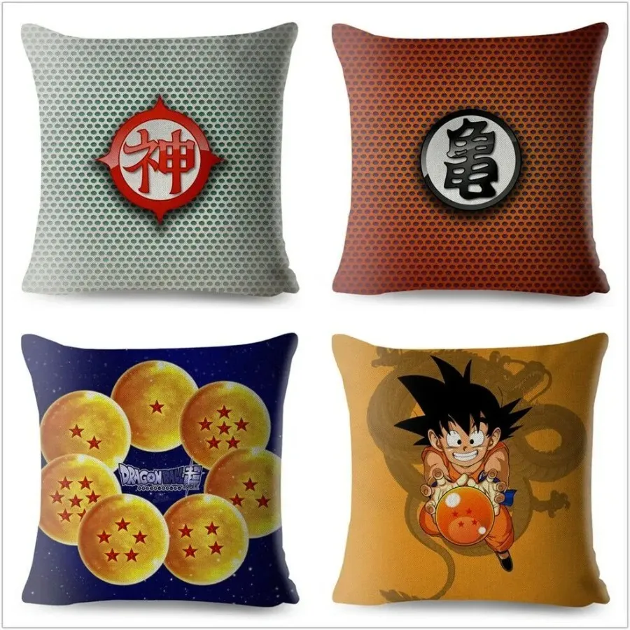 Anime Dragon Ball Goku Print Kussenhoes Vierkante Kussenslopen Sofa Home Decor