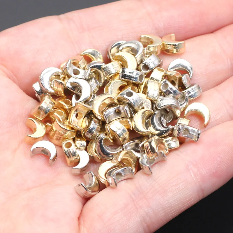 100 sztuk 5x7mm CCB Charm Moon koraliki akrylowe luźne koraliki dystansowe do tworzenia biżuterii Diy bransoletka akcesoria naszyjnikowe — zdjęcie 3