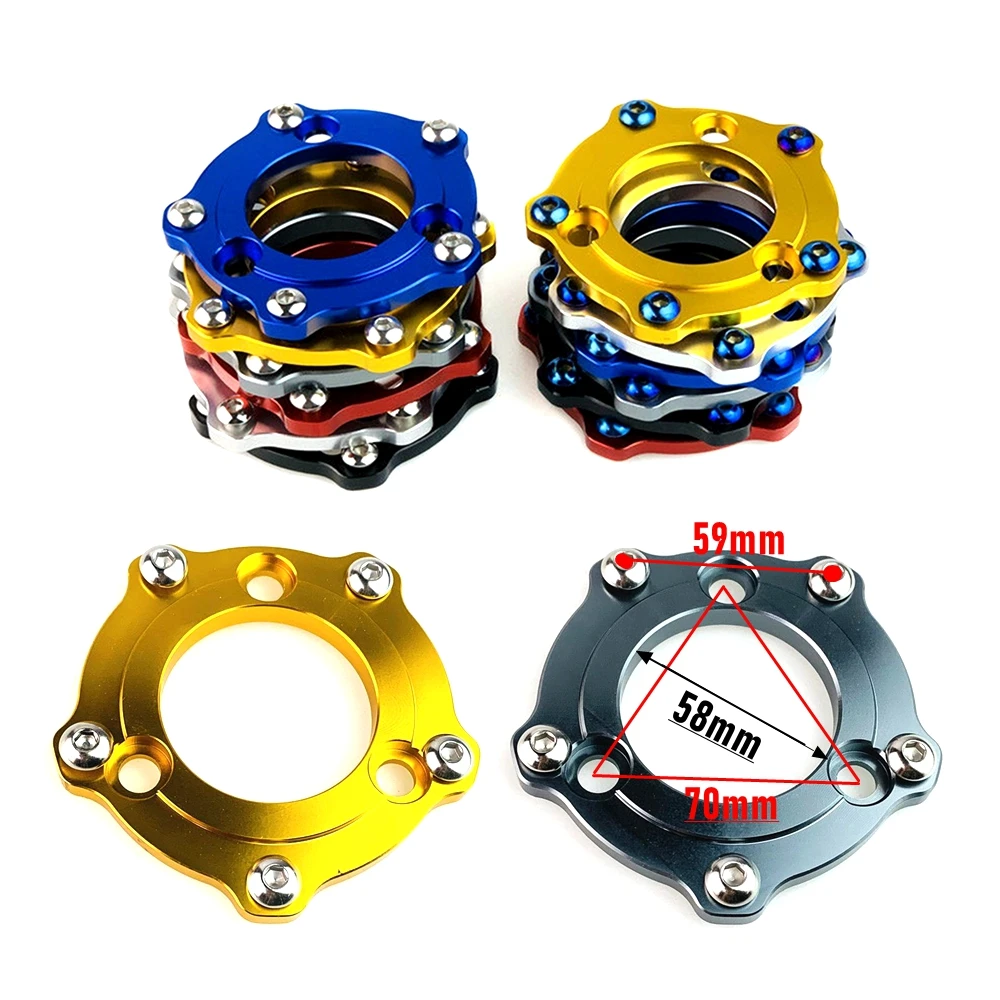 Motorcycle Brake Disc Gasket 5 turn 3 Hole Flange Gasket For 220-260mm Disc Exchange For Yamaha Scooter Cygnus-X BWS Modify Part