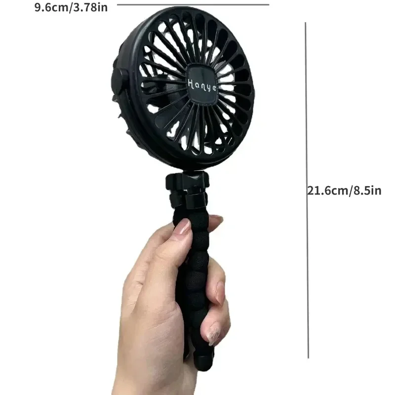 USB  Handheld Folding Fan,Outdoor Baby Stroller Handheld Fan, Summer Mute Small Multifunctional Octopus Mini Fan