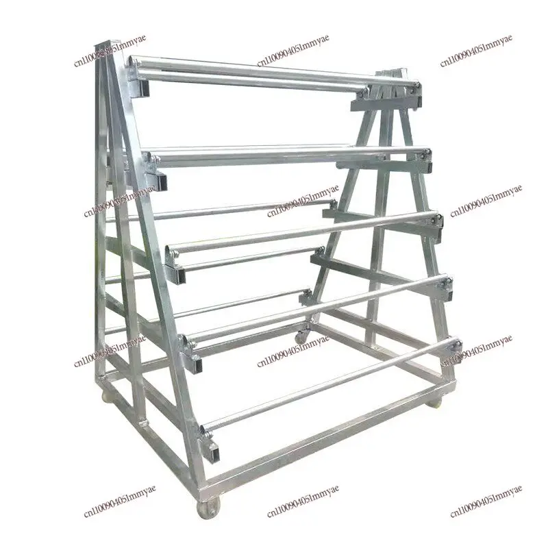 Movable heavy duty film release rack multi-layer pulley coil rack winding film rotating bracket