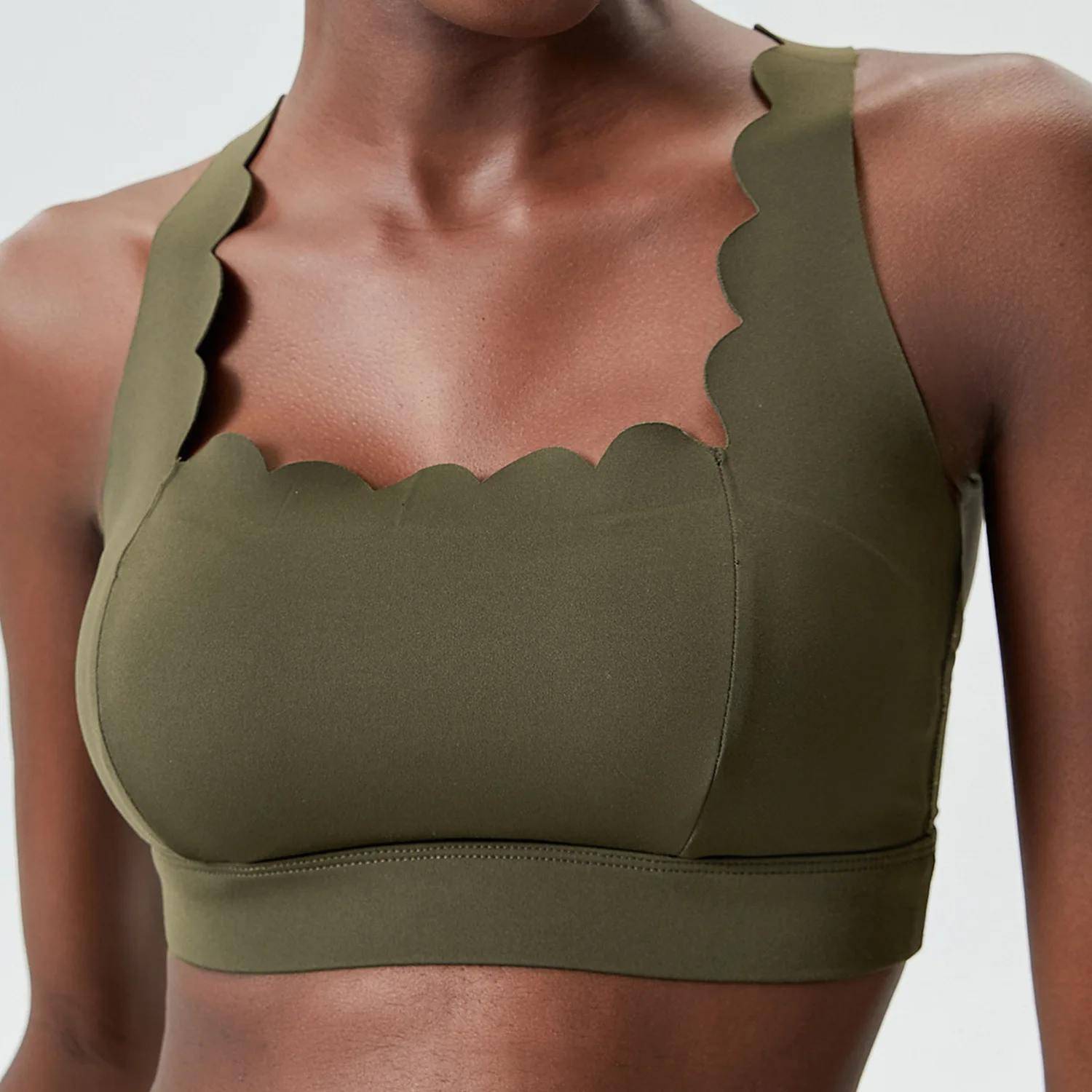 Maxdutti Liquid Glue Small Wave Sports Bra For Women, Shock Resistant Plus Size Fitness Yoga Bra, Quick Drying Running Vest