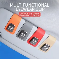 Car Sun Visor Glasses Holder Sunglasses Clip Interior For SsangYong Actyon Kyron Korando Stavic Rexton Sports Musso Rodius XIV-2