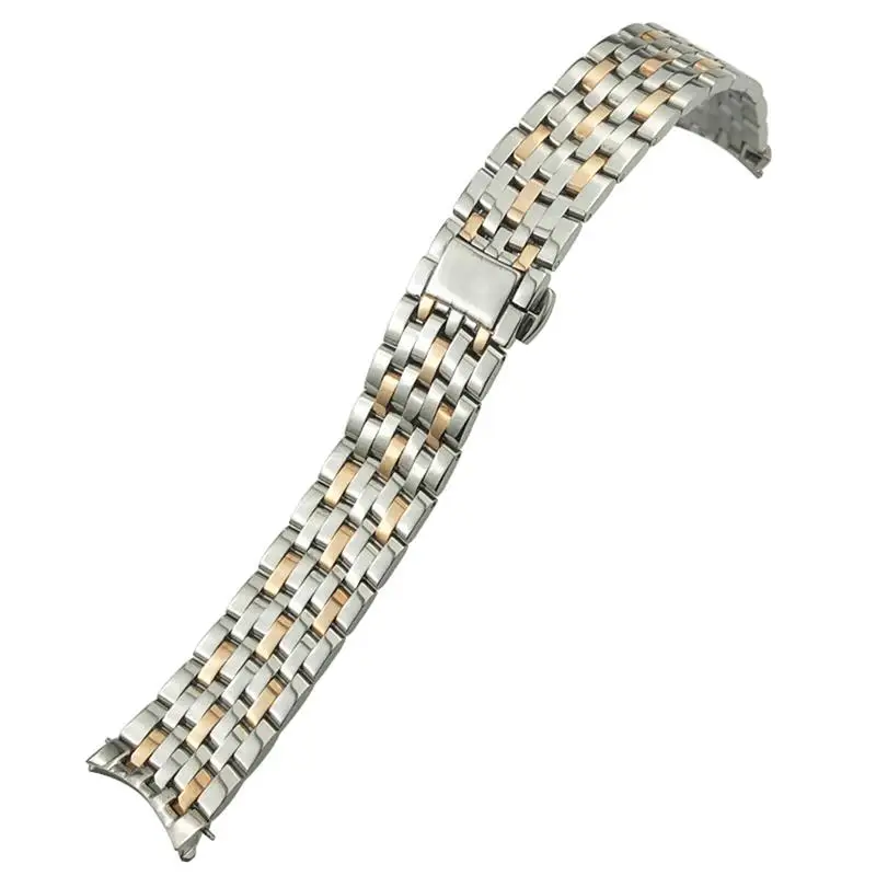 PCAVO 20mm 16mm 19mm Stainless Steel Watchband Replacement For Omega De Ville PRESTIGE Orbis Edition Watch Strap Metal Glossy