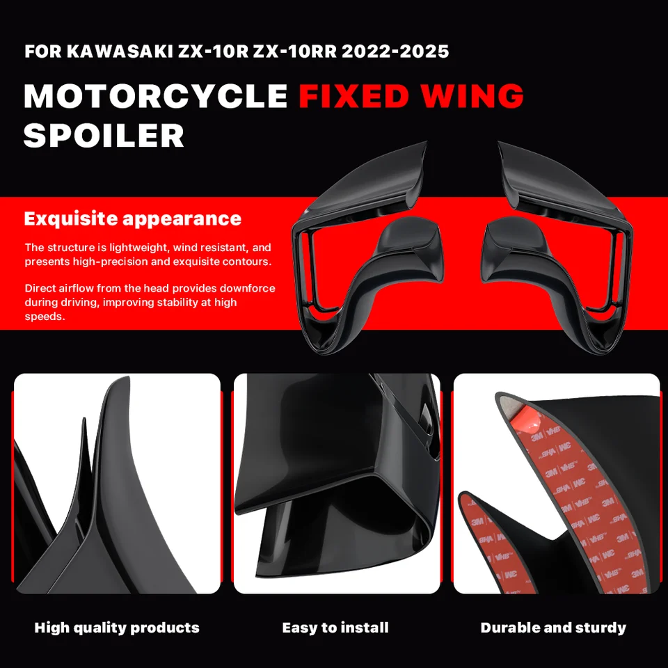 Suitable for Kawasaki ZX-10R ZX10R 2022-2025 Spoiler Winglet