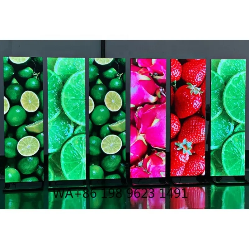 High Refresh Slim Lightweight P2.5 LED Poster Display Full Color High Resolution Stand LED Screen for Commercial Advertising