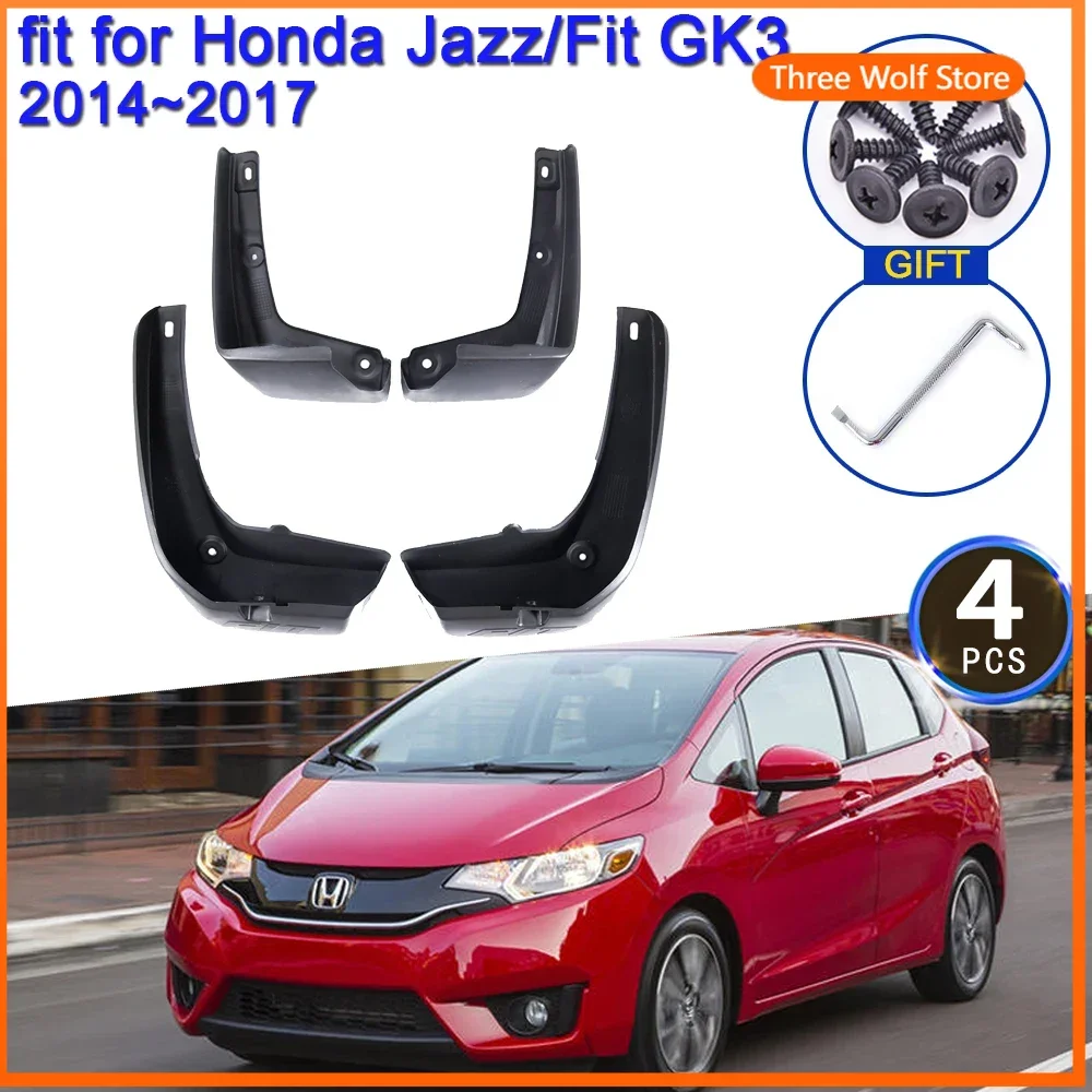 

Mud Flaps for Honda Jazz Fit GK3 2014 2015 2016 2017 Splash Guards Flap Mudguards Fender Front Rear Wheel Car Stying Accessories