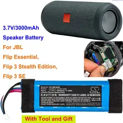 OrangeYu 3000mAh Speaker  Battery for JBL Flip Essential, Flip 3 Stealth Edition, Flip 3 SE