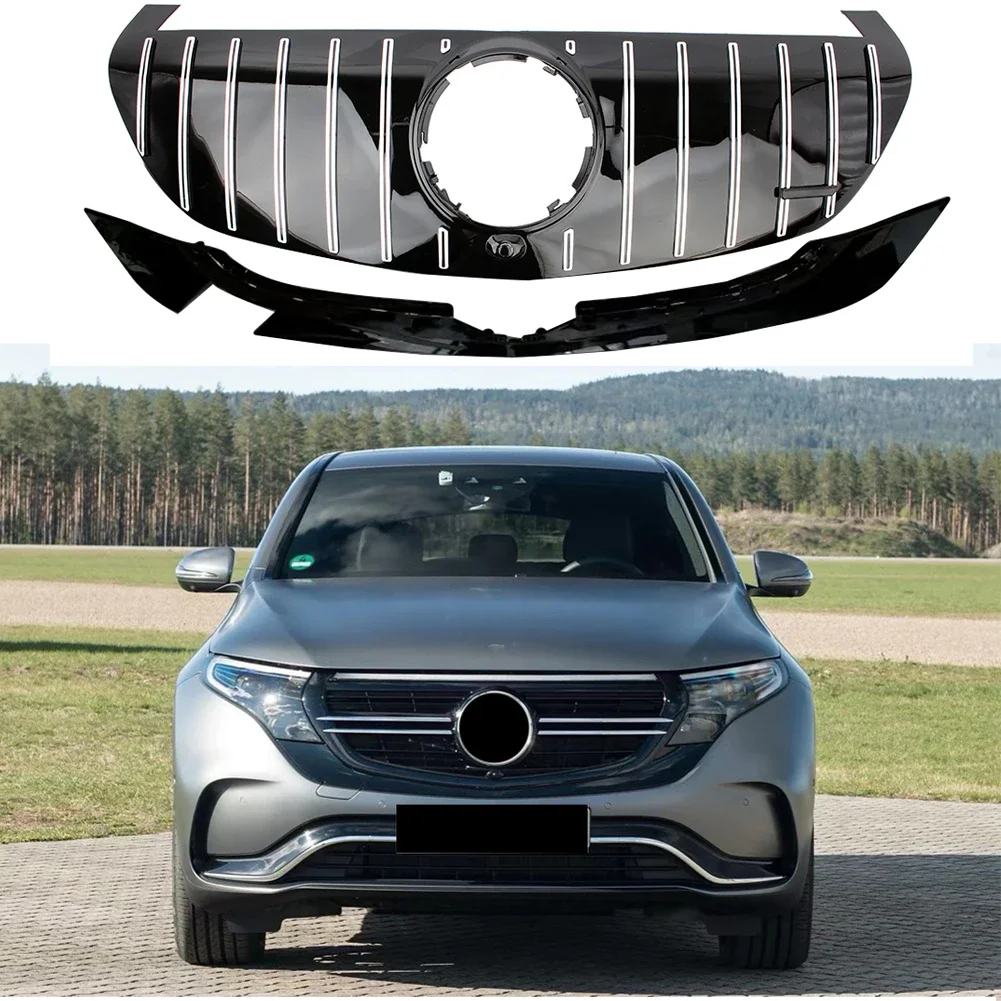 Front Racing Facelift Grill Upper Bumper Grilles For EQC350 EQC400 EQC440 EQC SUV