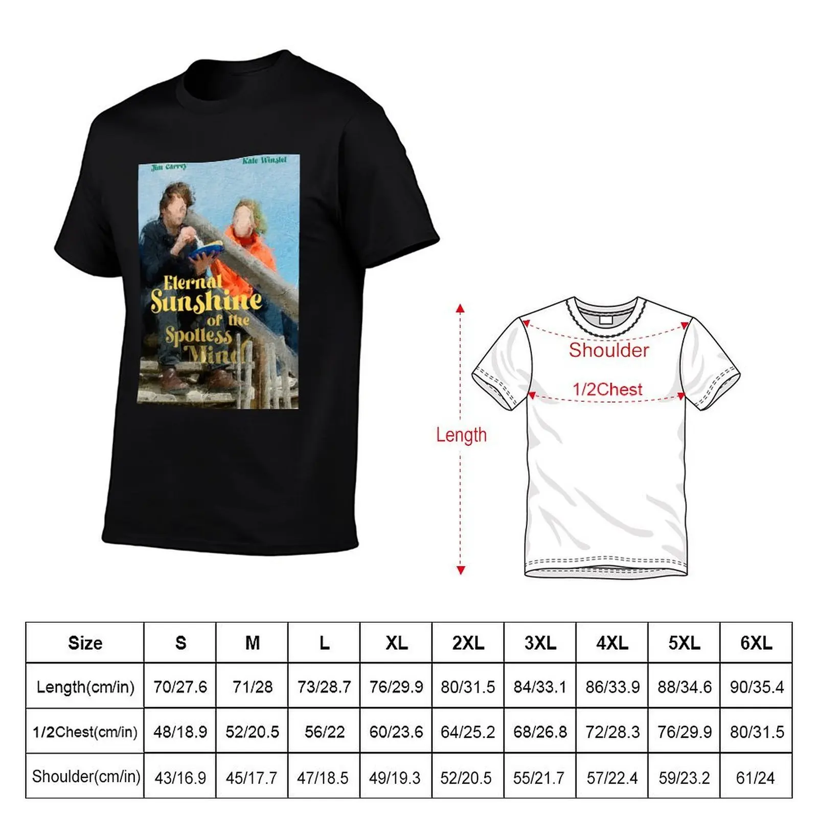 for prints man Eternal T-Shirt Movie shirts with fit Spotless Sunshine the Mind t shirts Poster of slim t