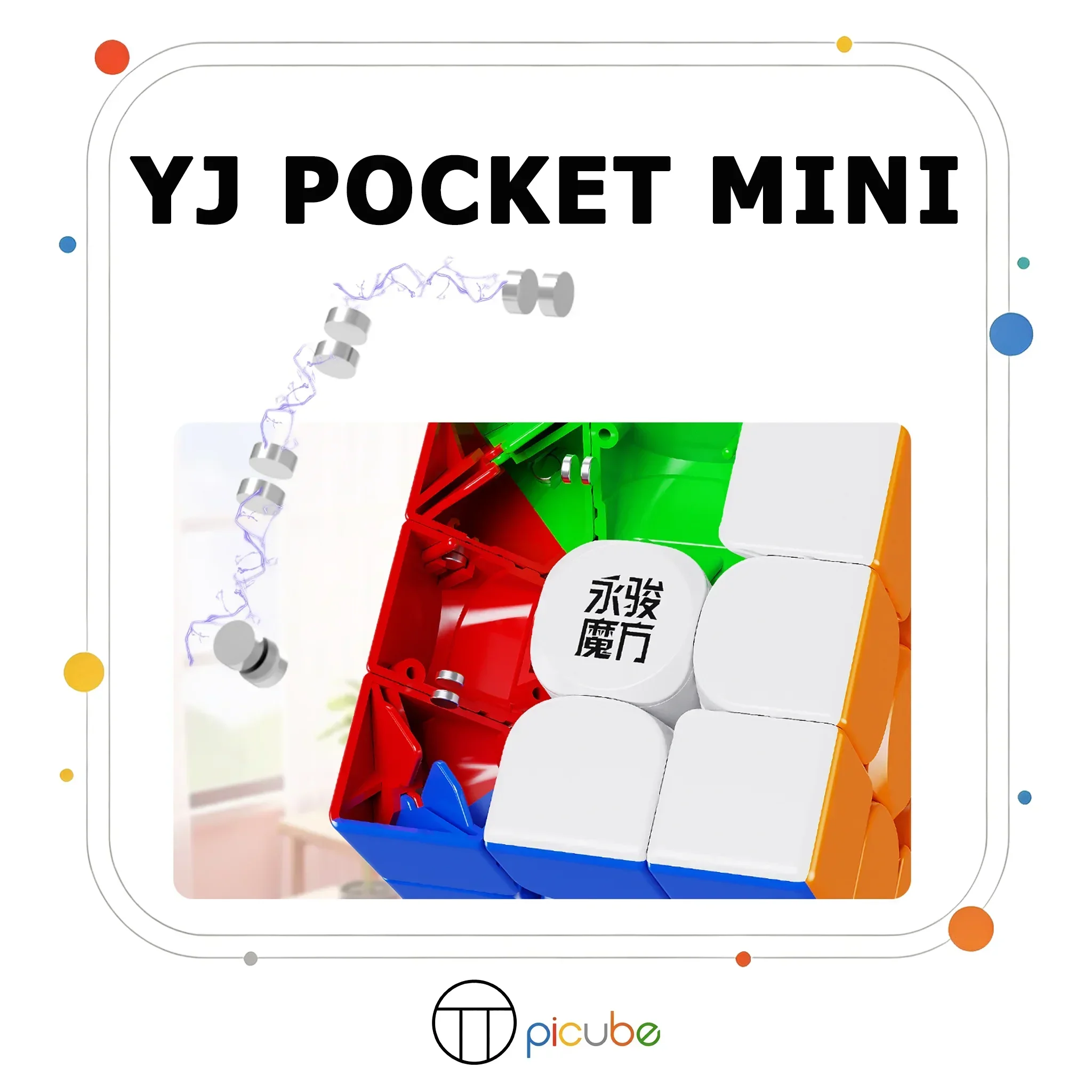 [Picube] YJ Pocket Mini Magnetic 3x3 4x4 5x5 Speed Cube Portable Small Magic Cube Puzzle Cubo Magico Educational Gift For Cubers
