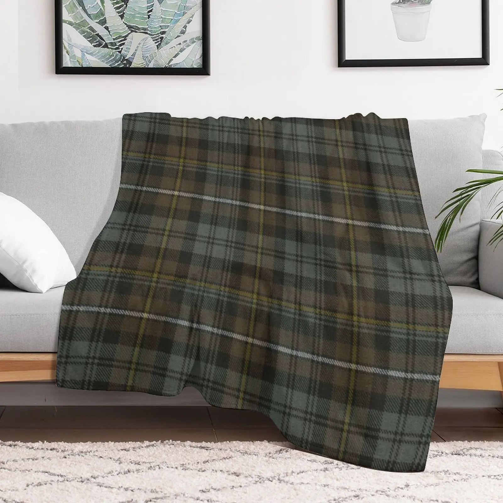 Campbell Argyll Weathered Scottish Tartan Throw Blanket Warm Comfortable Blanket Gift for Parents Friends