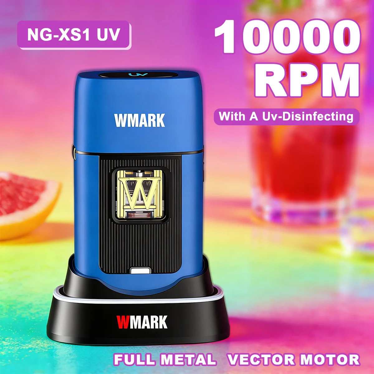 WMARK XS1 UV Shaver Male Vector Magnetic Levitation Motor 10000RPM Cordless Professional Shaving Razor Electric Shaver for Men