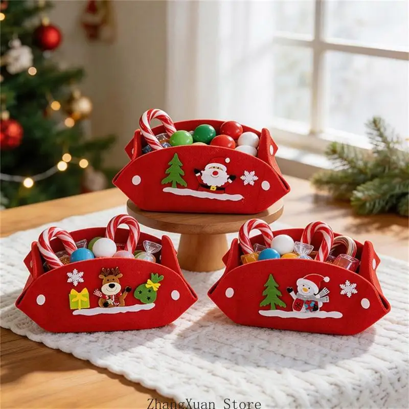 Saisonale Süßigkeitenbox aus Vliesstoff für Weihnachtsleckereien für Partytische, 3 x – Detail 2