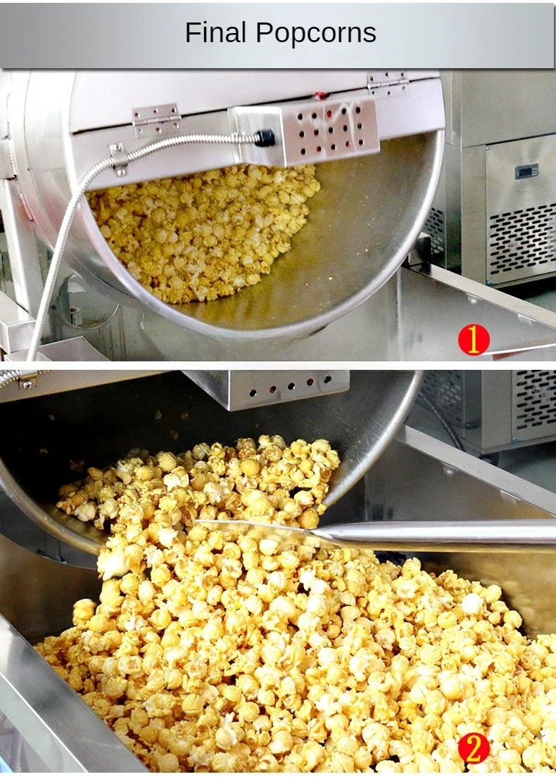 Gas Hot Oil-Based Popper For Making Caramel Spherical Mushroom Butterfly Gourmet Popcorn