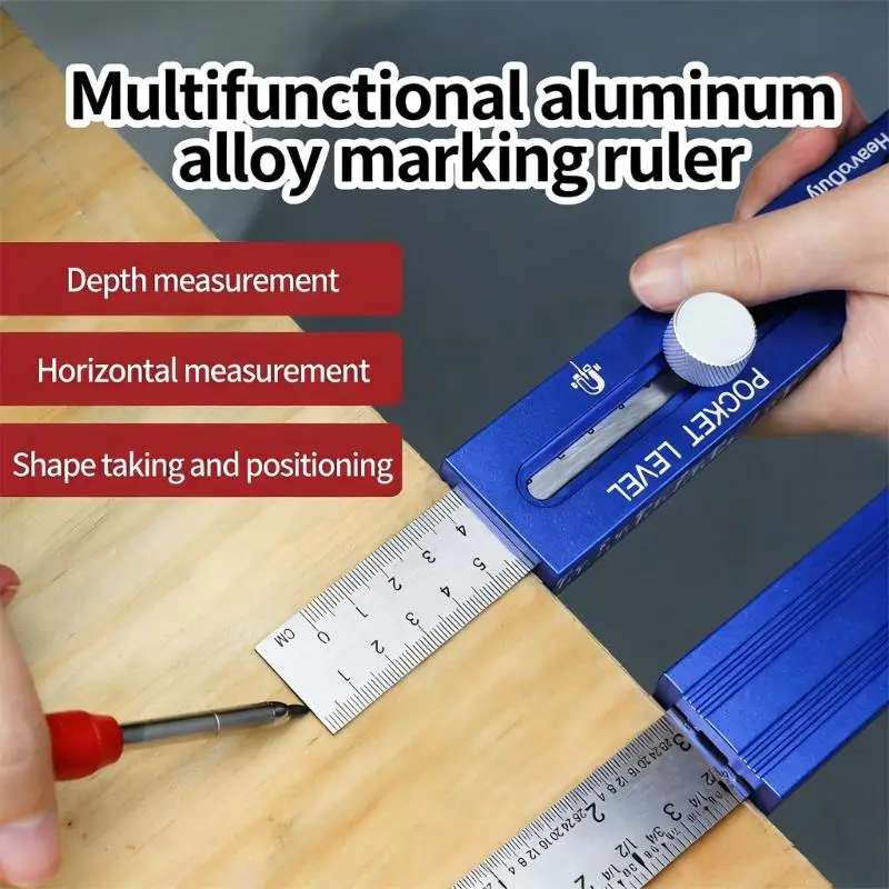 

Durability Aluminum Alloy Marking Tool MultiAngle Scriber With Stainless Steel Components For Construction And Design Work D2RD