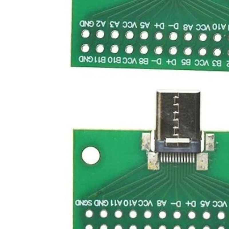 24P 2.54mm Type-C Male to Female Adapter USB 3.1 Test PCB Board for Student Electronic Experiment Circuit Project