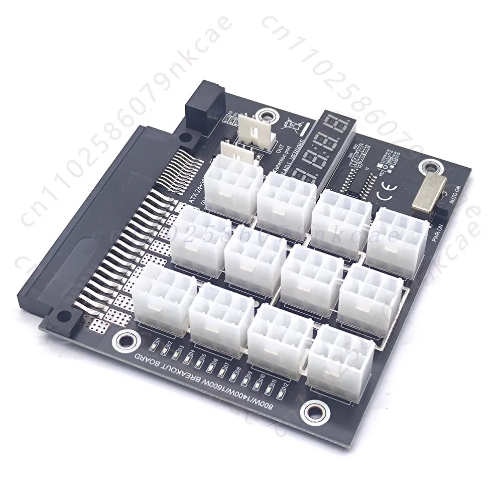 For DELL Server PSU 36+24Pin to 12 Port 6Pin PCIe Power Breakout Board GPU Mining Graphics Card Adapter Converter