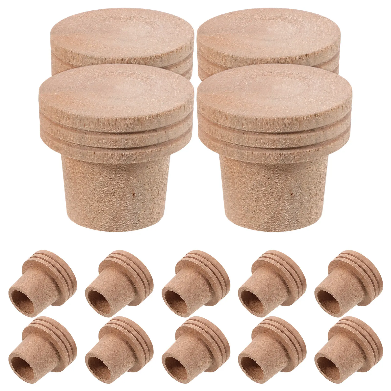 

15Pcs Wooden Moxa Fire Extinguishers Essential for Massage Parlors Wellness Centers Moxa Stick Storage Base Traditional Natural