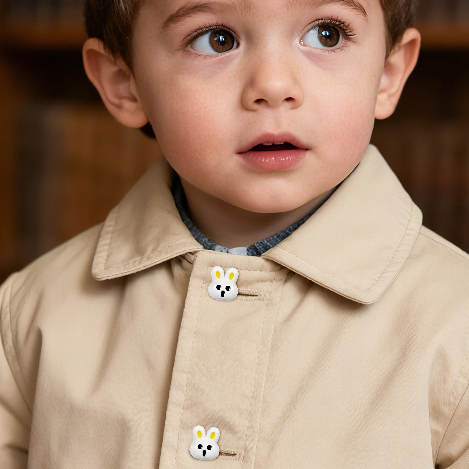 

12Pcs Rabbit Shaped Resin Buttons Small Decorative Sewing Buttons for Clothes DIY Crafts Easter Coat Button Coat Sewing Buttons,