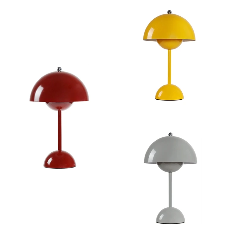 

ABPQ-Бутон гриба, перезаряжаемая светодиодная настольная лампа, настольная ночная лампа для спальни, столовой, сенсорный ночник, простое современное украшение