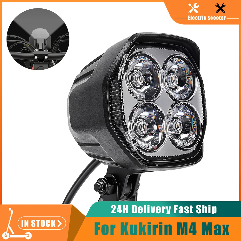 

Front Lamp Headlight For Kukirin M4 Max Electric Scooter Front Lamp LED Night Safety Warn Lamp Replacement Parts