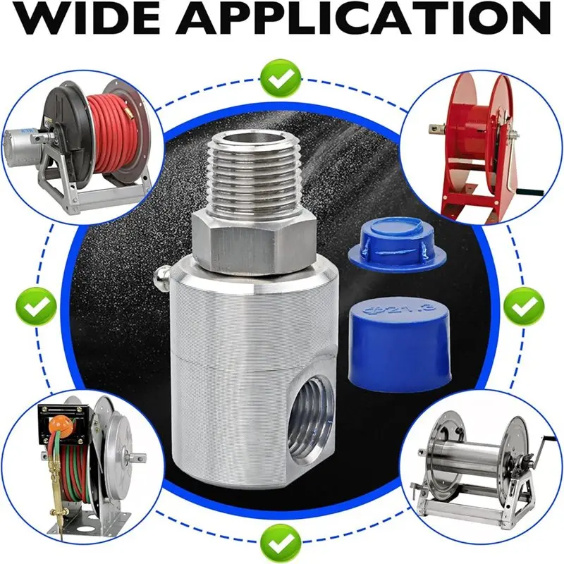 【WINTER】Grease Zerk MXF Hose Reel Swivel-1/2 Inch Heavy Duty Steel Fitting For Industrial And Home Use