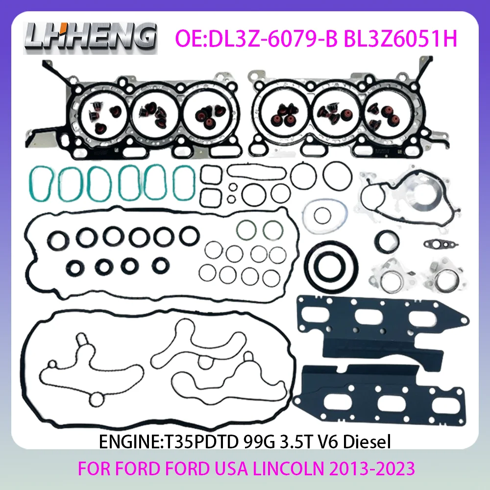 Juego de juntas de motor T35PDTD para FORD TRANSIT V363 FORD USA F-150 EXPEDITION LINCOLN 3.5L 3.5 L T V6 Diésel 13-23 99G BL3Z-6079-B