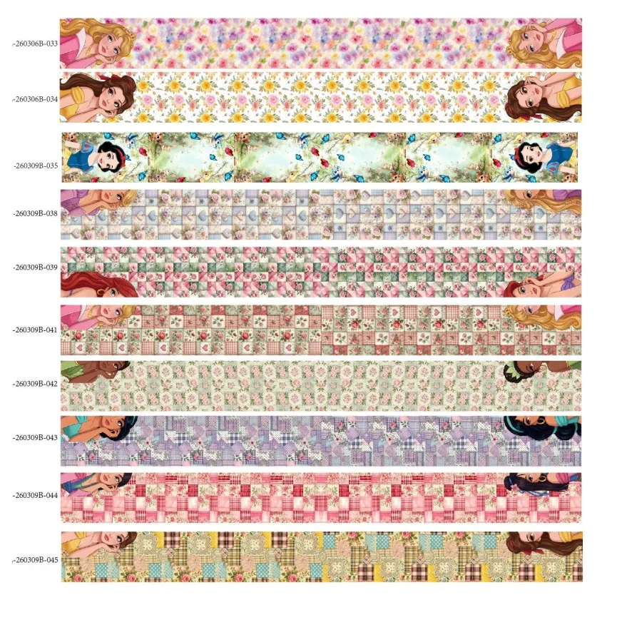 

Лента из грогрен-ткани с принтом Диснеевских принцесс, 50 ярдов, с рисунком на двух сторонах, для бантов, поделок и аксессуаров