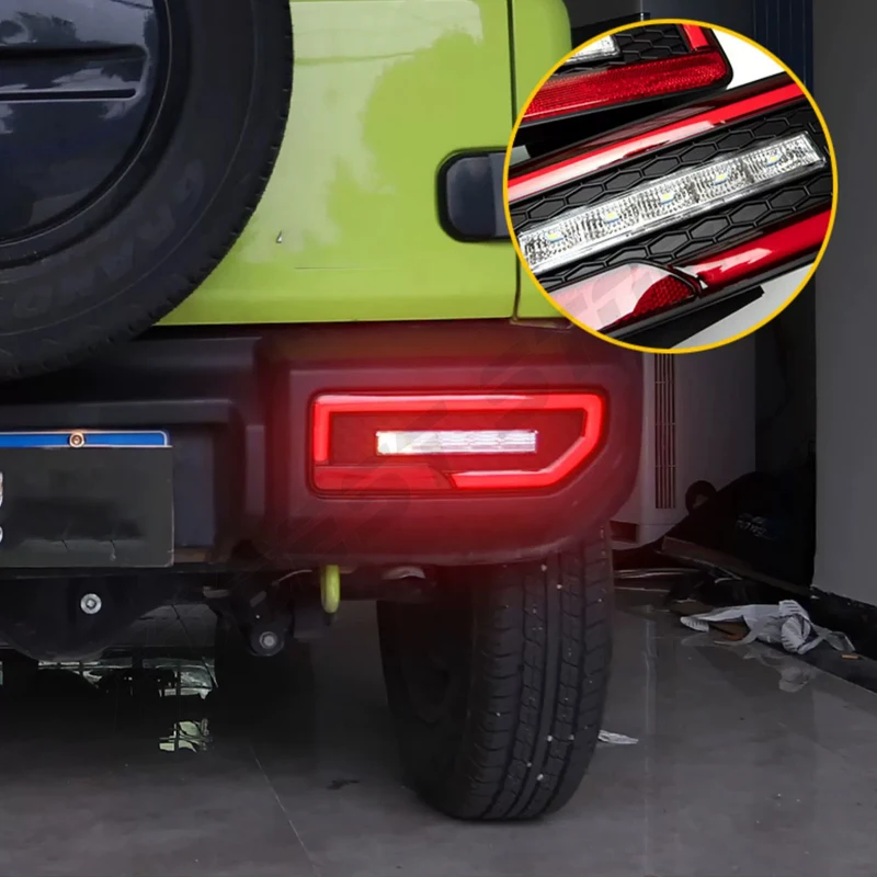 For Suzuki Jimny JB64 JB74 2019-2023 2pcs Car LED Tail Lamp Rear Lamp Brake Light Flow Turn Signal Reversing Lights Accessories