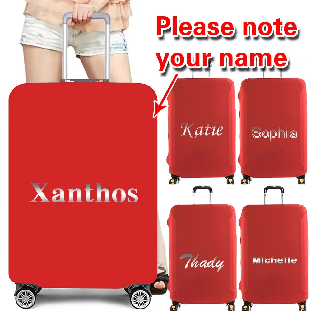 شخصية مخصصة اسم غطاء صندوق عربة إكسسوارات السفر 18-32 بوصة أغطية الغبار سميكة مرونة غطاء الأمتعة حامي #1