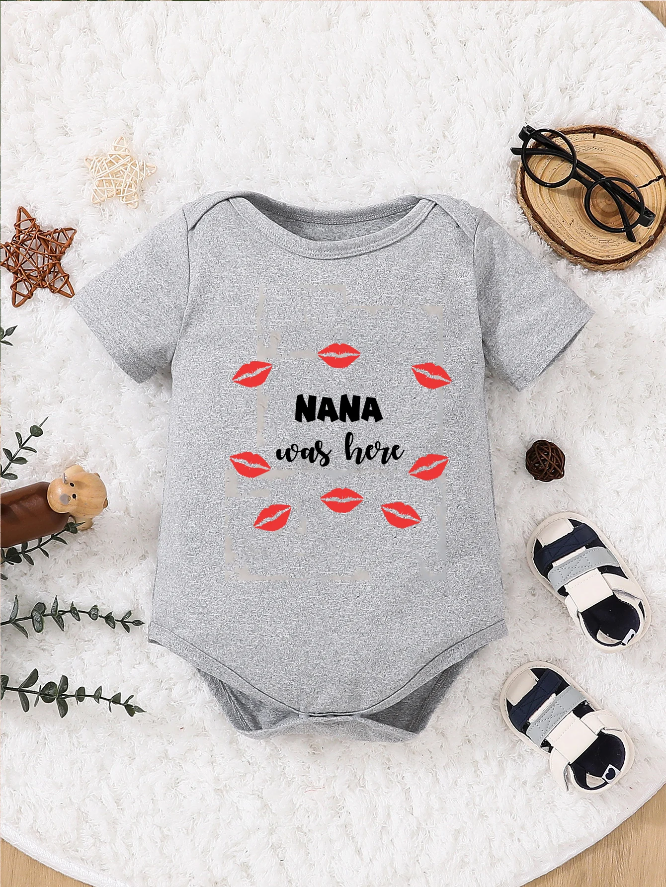 Cute Cartton Summer New Baby Romper Dropship Hot Sell Elephant Print Letters Print Newborn Onesie