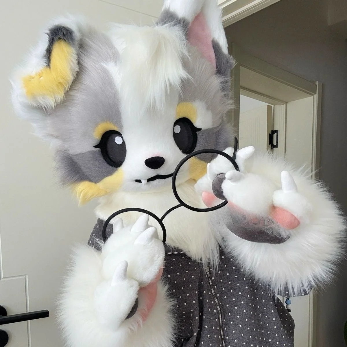 Fursuit Head Base Kemono Cute Skull PETG 3D Printed Furry DIY Anime Accessories Cosplay Props