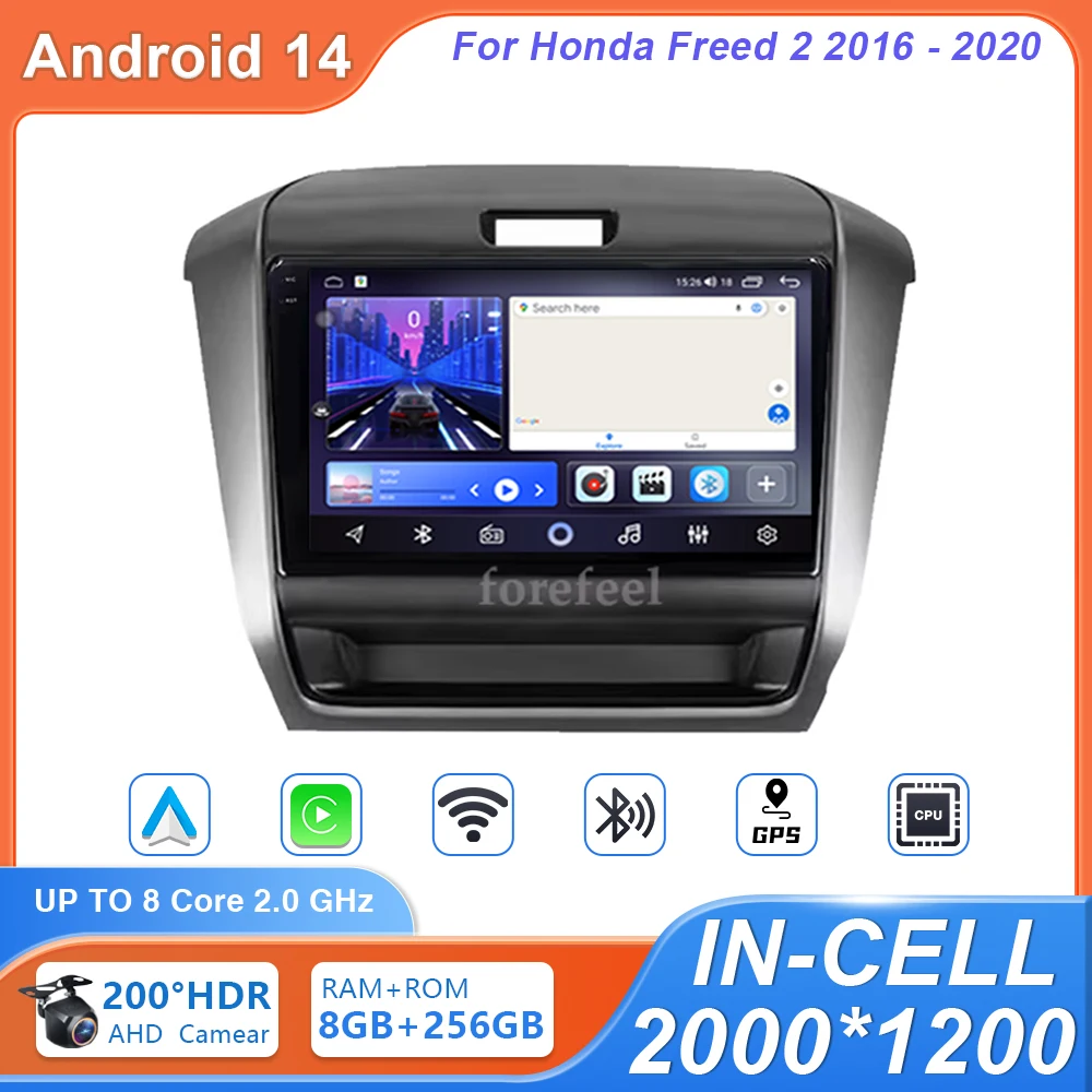 

2K Incell Screen Android 14 For Honda Freed 2 2016 - 2020 Autoradio Touchscreen Radio Multimedia Video Player Navigation Vehicle