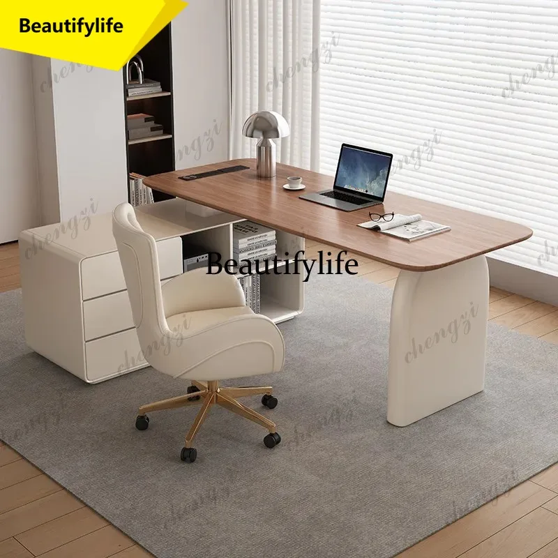 M9344 Manager Drawers Executive Desk Aesthetic Strong Modern Writing Computer Table Gaming Standing Schreibtisch