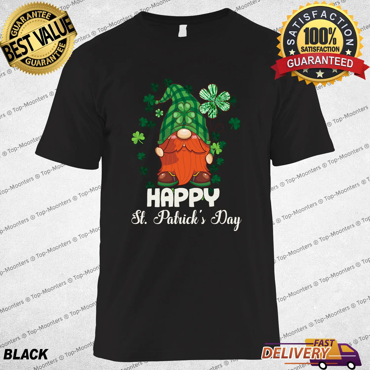 

Happy St Patricks Day Gnome Shamrock Funny Irish Gnome Lover Funny Gift T-shirt