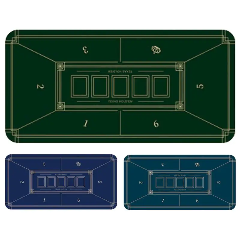 

Blackjack Table Top Poker Card Tabletop Layout Folding Smooth Surface Anti-Slip Portable Waterproof Professional Poker Table Mat