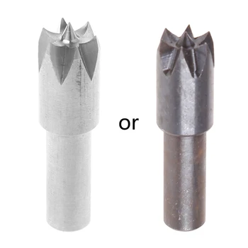 Punta da trapano per ditale con fiore prugno da 6 mm per mini tornio utensili per lavorazione del legno fai da te