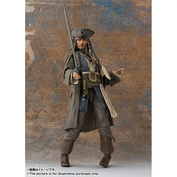 Anime Movies Pirates Of The Caribbean Salazar\'s Revenge Shf Action Figure 15cm Jackie Sparrow Captain Johnny Depp Model Toy Gift