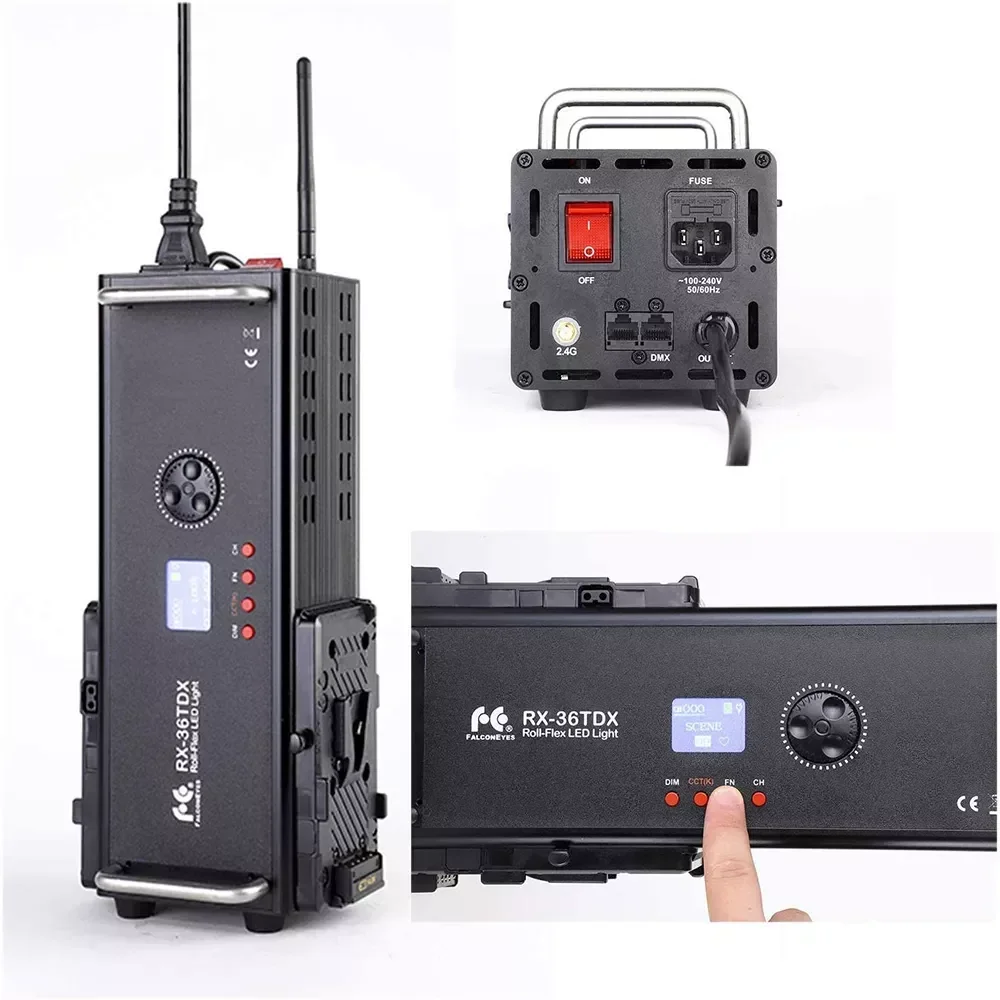 Falcon Eyes RX-36TDX II Bi-Color 3000-5600K Photography Studio LED Lighting with IPX8 for Shooting/Photography Studio