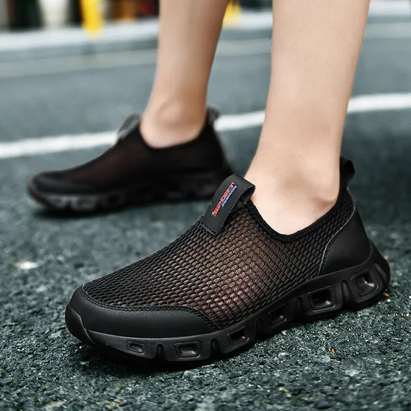 Unisex Große Größe 47 48, Schnell Trocken Wasser Schuhe Frauen Mesh Slip-On Casual Turnschuhe Männer Sommer Im Freien Hohl sport Wanderschuhe