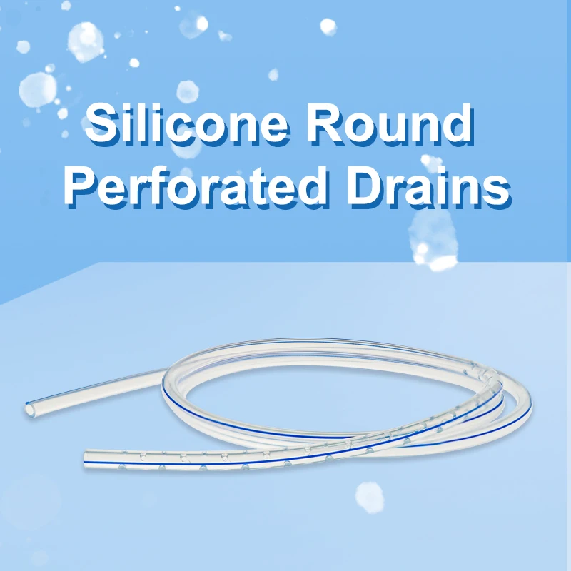 

KranVer 1PC Medical Silicone Round Perforated Drain Tube without Needle Silicone Drainage Tube Wound Drainage Products