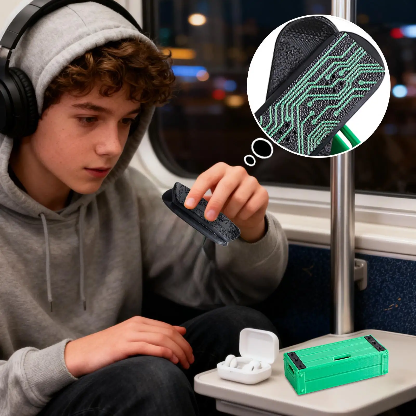 Mini Fingerboard 3D Printed Pocket-Sized Fingertips Surfboard Magnetic Mini Fingerboard for Men Women Boys Girls Youth Teens