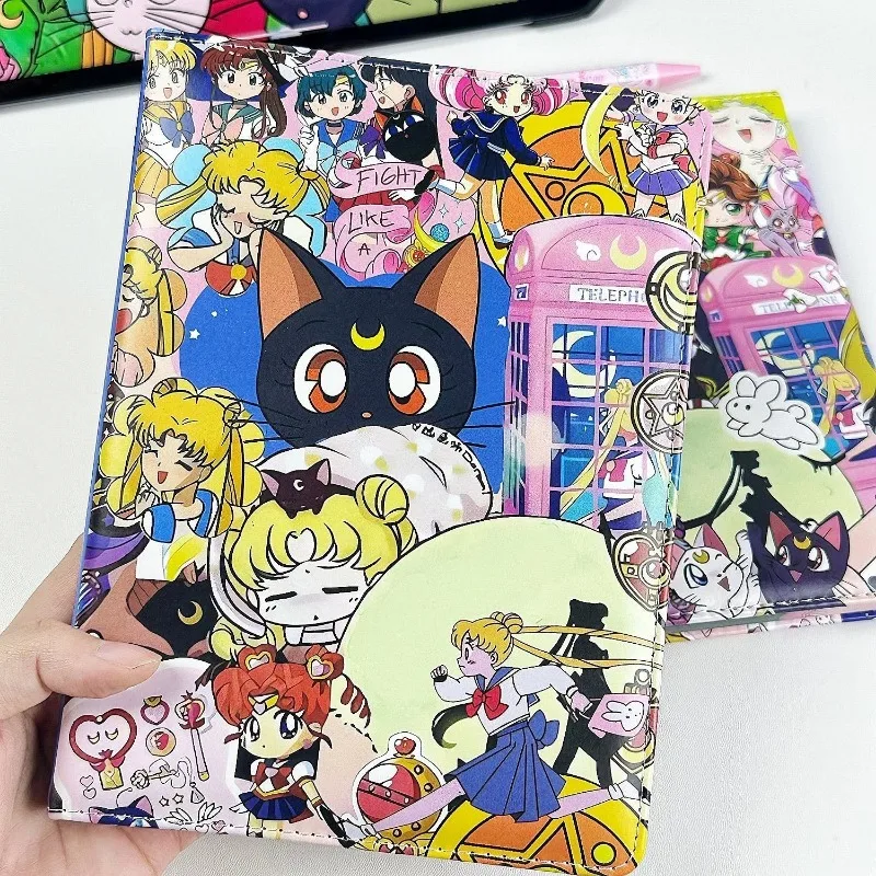 Sailor Moon A5 Notebooks and Journals Cartoon Anime Pattern Print Notebook Back To School Stationery Supplies Cute Party Gifts