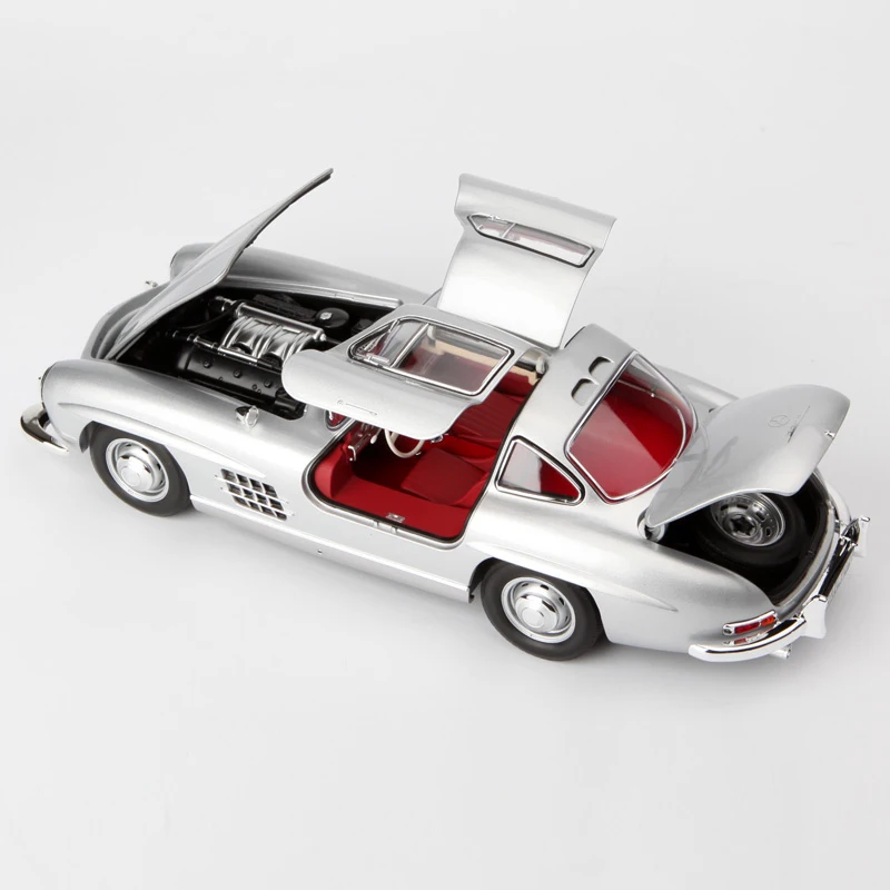 1954 Classic Retro Car 300SL Gullwing Door W198 for 1:18 Scale Alloy Door Opener Simulation Car Static Model Collection Display