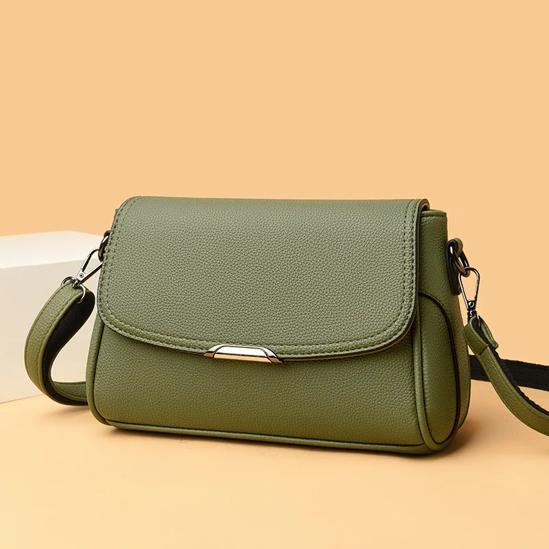 

​ ​ Мягкая винтажная компактная квадратная сумка через плечо Buttery, текстурированная кожа с икрами, минималистичный силуэт, роскошная любовь для обеда и свидания ​ ​