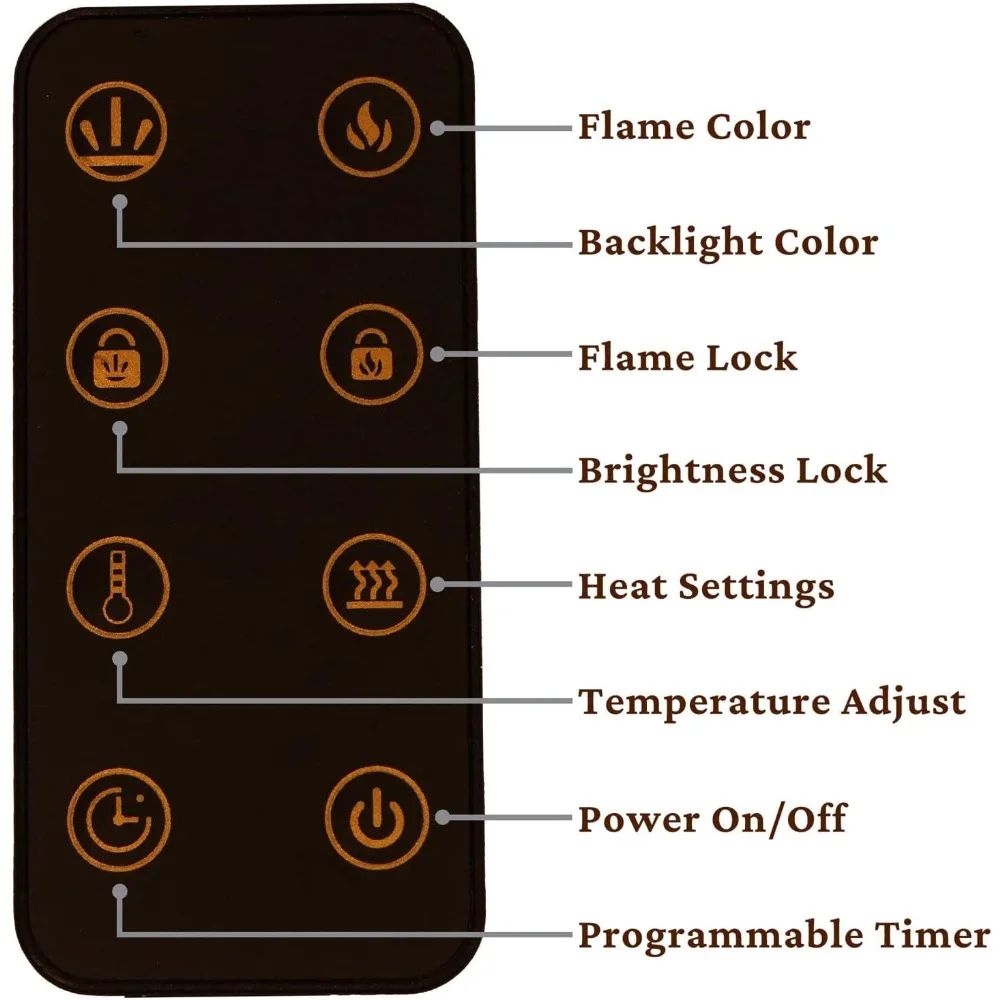 50 Inch Wall Mounted Electric Fireplace with Realistic Flame and Driftwood Log Display, Heater for Room, with Remote Control