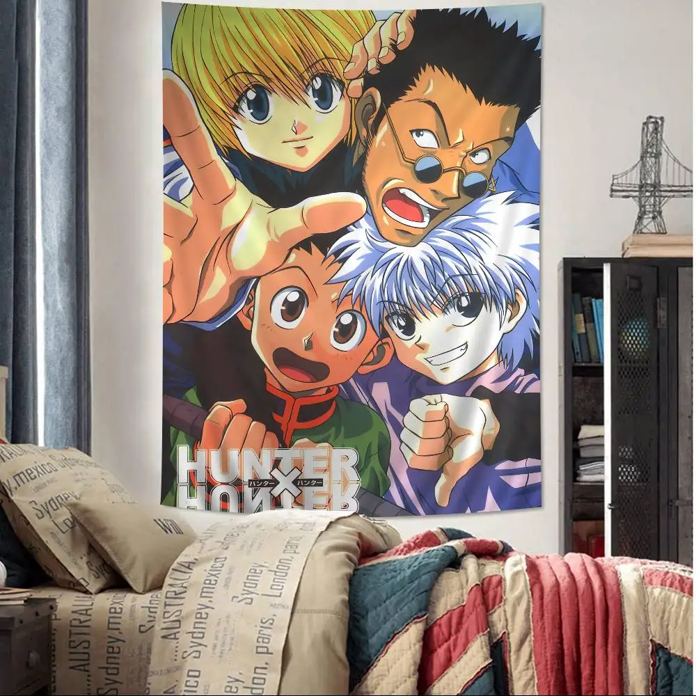 Japanese Anime Hunter X Hunter Cartoon Tapestry For Living Room Home Dorm Decor INS Home Decor