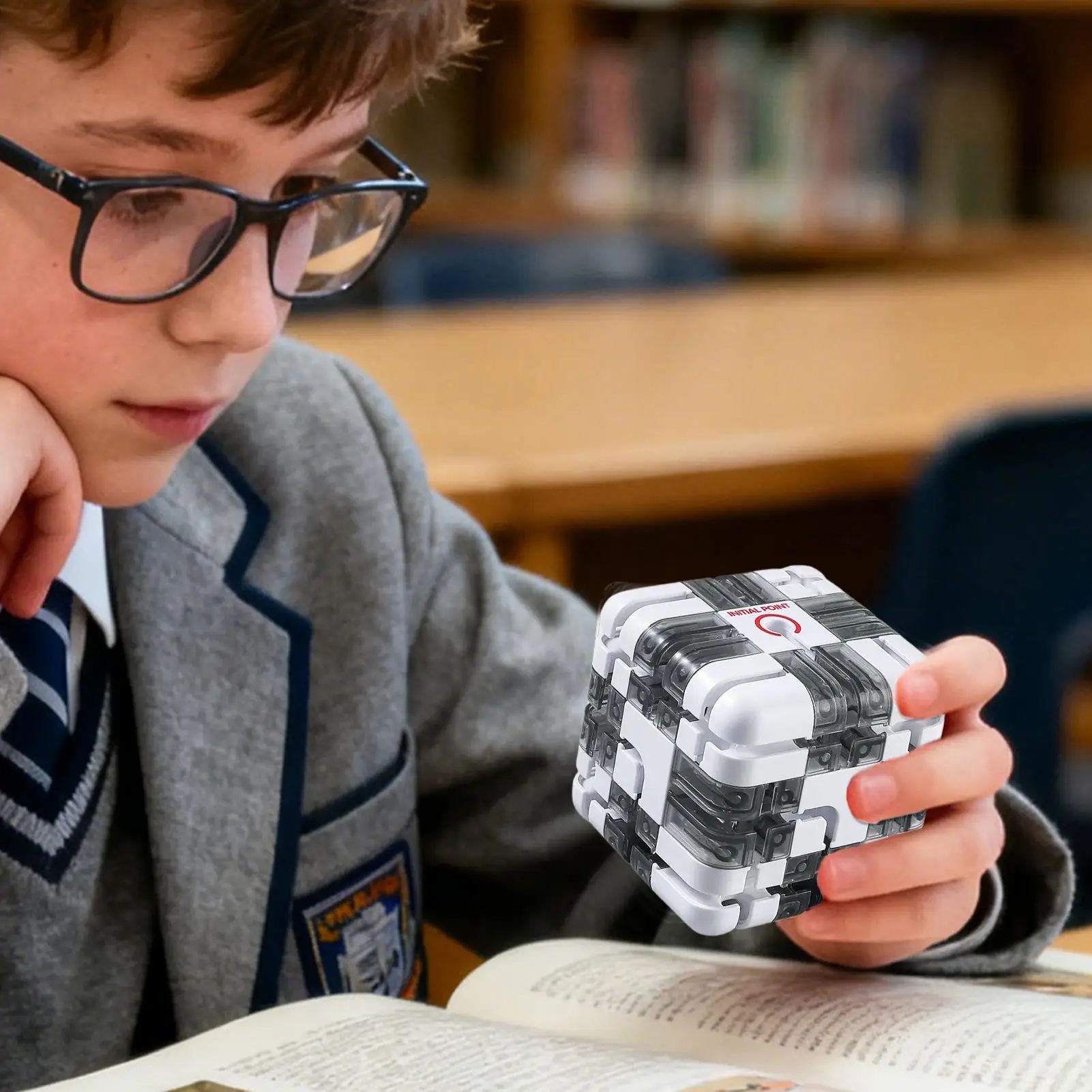 3D回転迷路キューブパズル 頭脳ゲーム 集中力トレーニングチャレンジ 教育玩具 子供 大人 ストレス解消ギフト